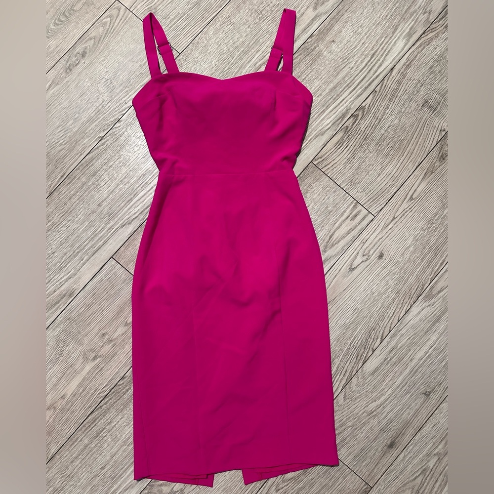 NWT Black Halo Fuchsia Midi Dress